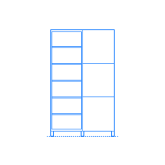Furniture Console Sideboard Ikea Besta Storage Combination Tall Half Shelves Sketch Svg Vector, Free Vectors File
